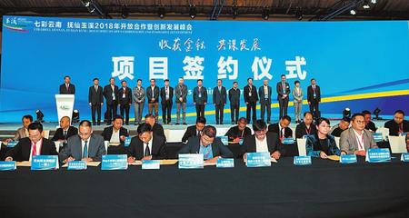 2018玉溪開放合作暨創新發展招商引資推介大會成功舉辦，開啟項目投資新篇章